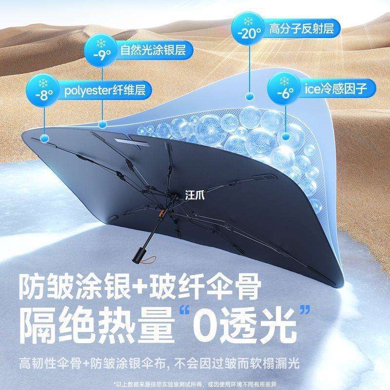 汽车遮阳伞前挡车窗遮阳帘斯拉隔热车前挡风玻璃遮阳罩防晒汪爪