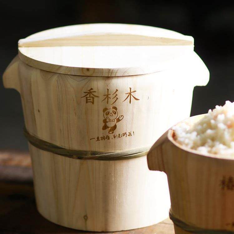 香杉木蒸桶蒸饭木桶饭家用蒸饭桶饭甑子蒸笼商用大号酒米桶垒德株