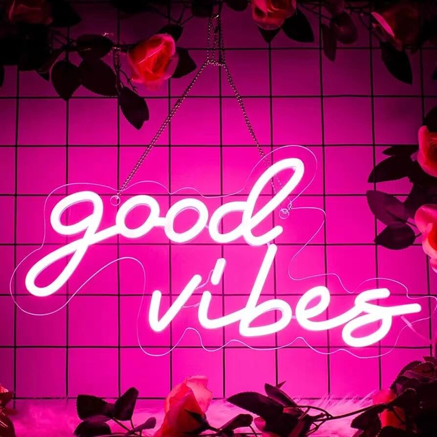 亚克力霓虹goodvibes装饰灯