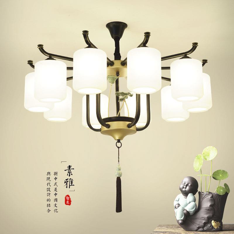 新中式吊灯客厅现代简约创意卧室中国风古典铁艺复式别墅酒店灯饰
