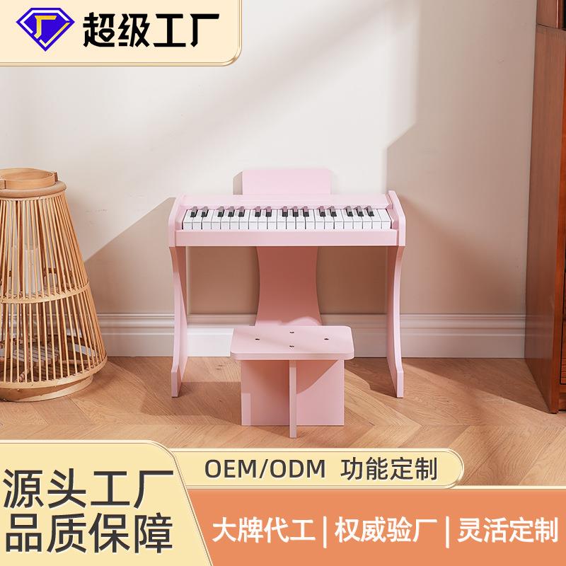 37键立式小木琴儿童钢琴玩具宝宝音乐启蒙小钢琴木质电钢琴儿童
