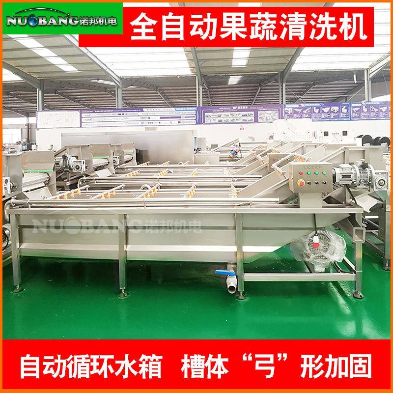 厂家供应全自动果蔬清洗机绿色茄子清洗机气泡冲浪式矮茄清洗机