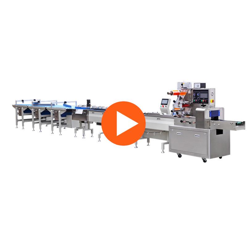 全自动封口机月饼自动入托理料包装线自动装托理料包装机械厂家新