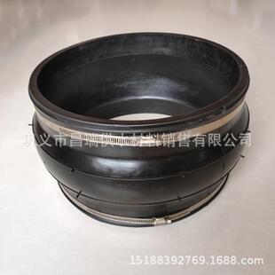 卡箍式橡胶软连接304不锈钢卡箍橡胶膨胀节挠性软接头DN200