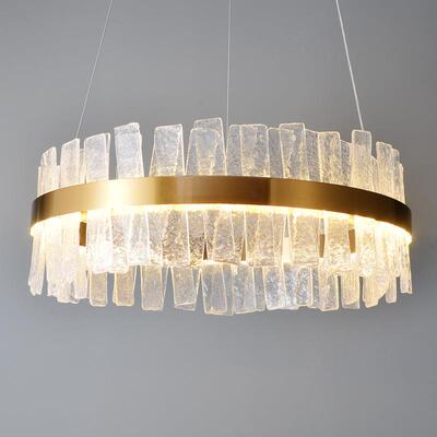 后现代轻奢客厅灯水晶玻璃棒吧台饭厅创意复式楼梯样板房餐厅吊灯