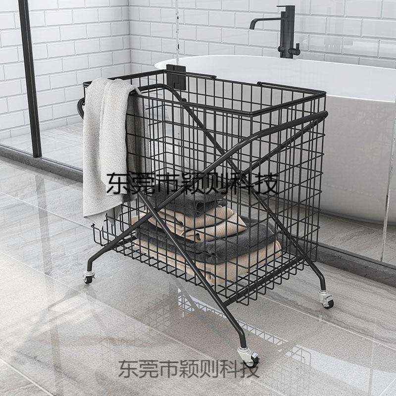 北欧铁艺玩具衣服收纳筐子浴室脏衣篓娄脏衣篮家用大号纳篮特大号