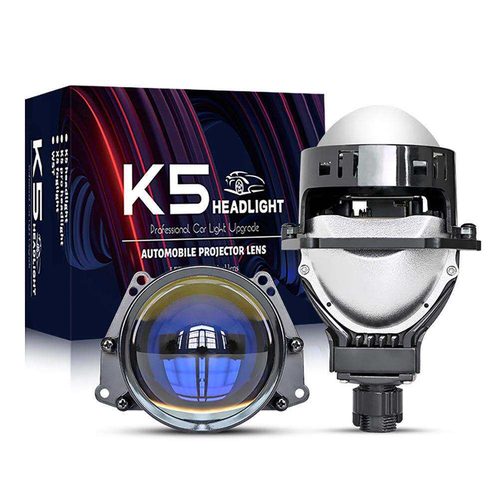 K5双光透镜3寸2.5寸双灯杯65W大功率汽车LED大灯LED车灯H4 H7 H11