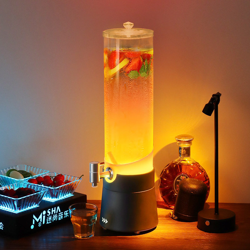 酒吧啤酒桶发光扎啤桶酒吧KTV带龙头2L3L发光酒炮啤桶饮料桶