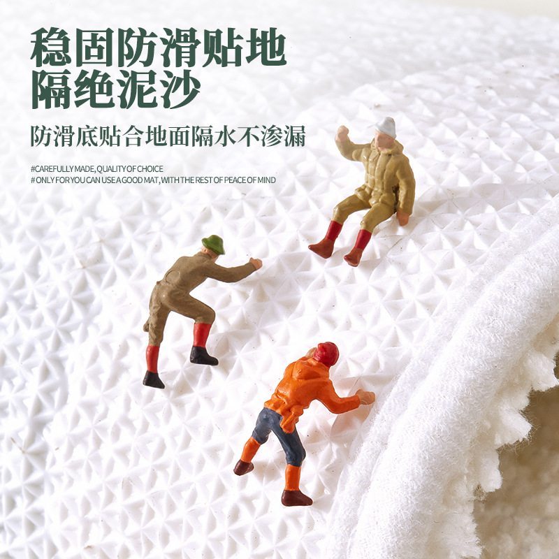 卡通小雏菊植绒地垫 家用卫生间门口地毯浴室防滑垫吸水脚垫