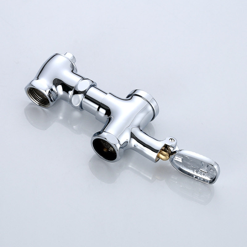 铜脚踩蹲便器冲水阀 卧式脚踏阀厕所冲洗阀蹲坑便池延时阀