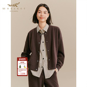 25冬新款 XII BASKET十二篮商场同款 休闲通勤外套圆领宽松舒适女