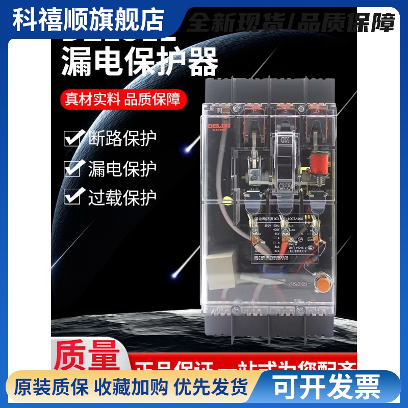 DZ15LE透明总闸漏保断路器10-100A空气开关带漏电保护50MA