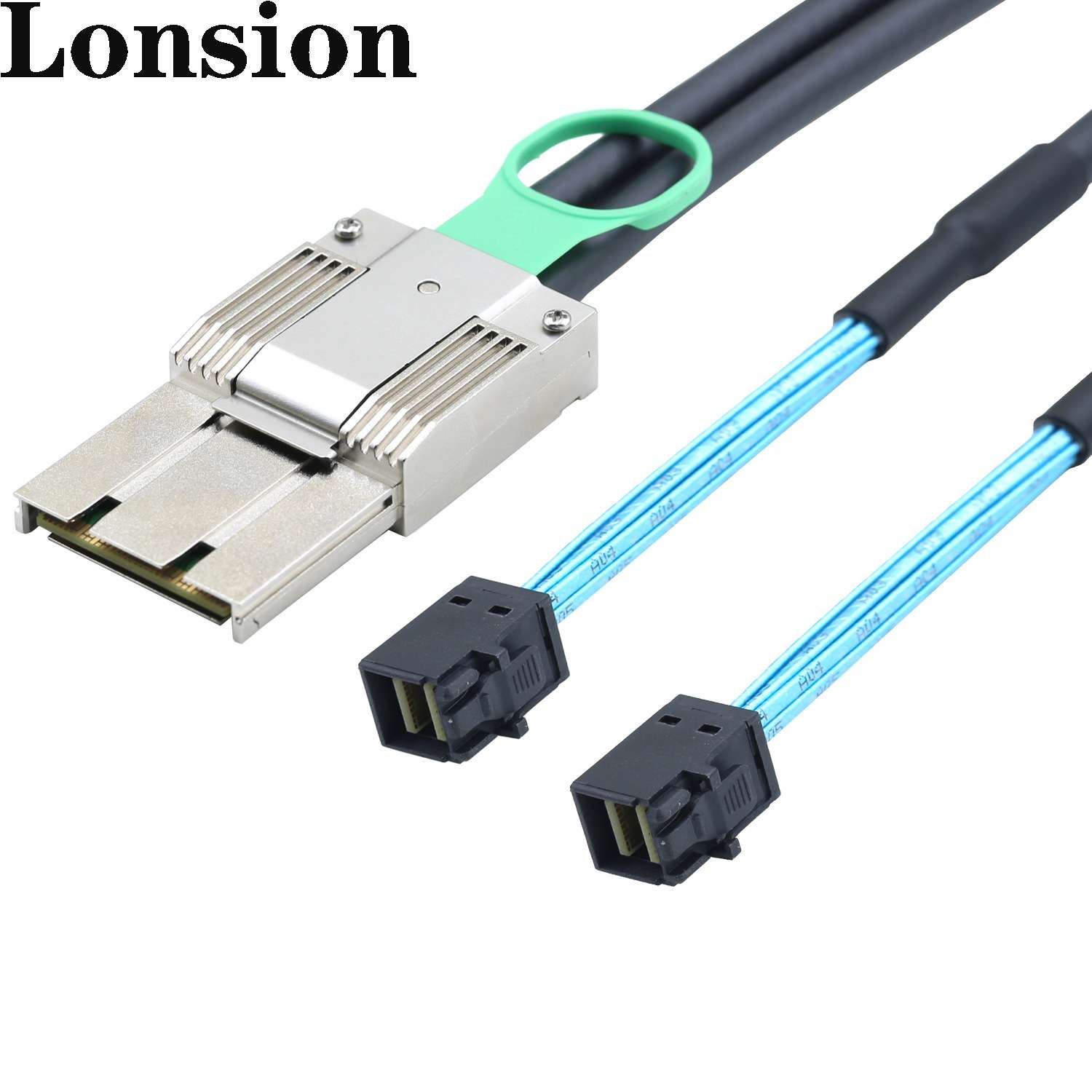 PCIE MINI SAS SFF-8088 8X I/O 68P转2个HD 8643 4X服务器连接线