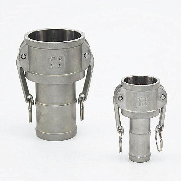 厂家销 钢C型锈不304快直速接头 变径 2.5寸插管 面变3寸圆弧面