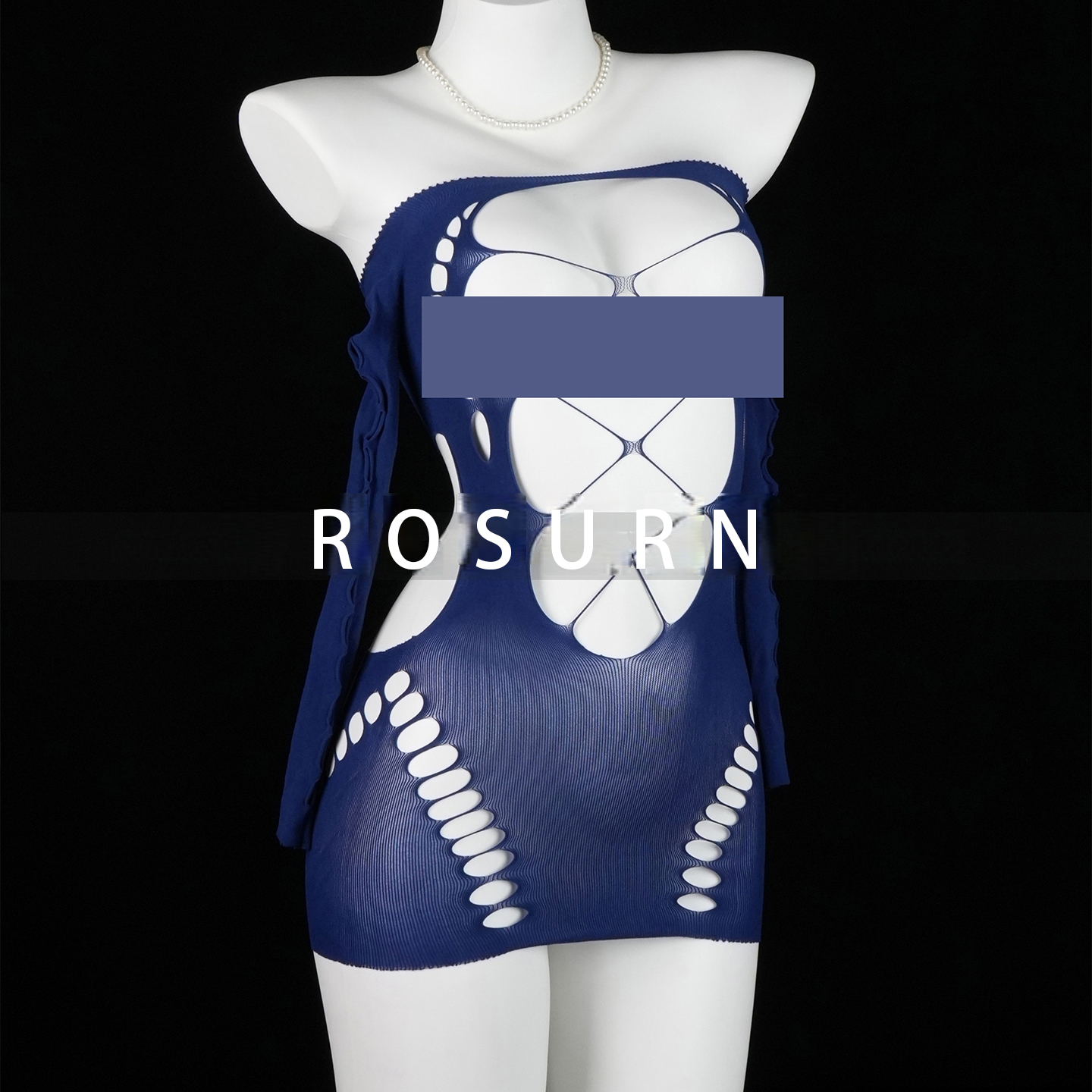 夜曲蔷薇「贴身约会」性感破洞纯欲风撕撕乐镂空辣妹包臀网衣