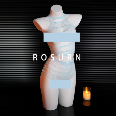 夜曲蔷薇「来来网网」性感内衣修身镂空渔网衣丝袜辣妹套装