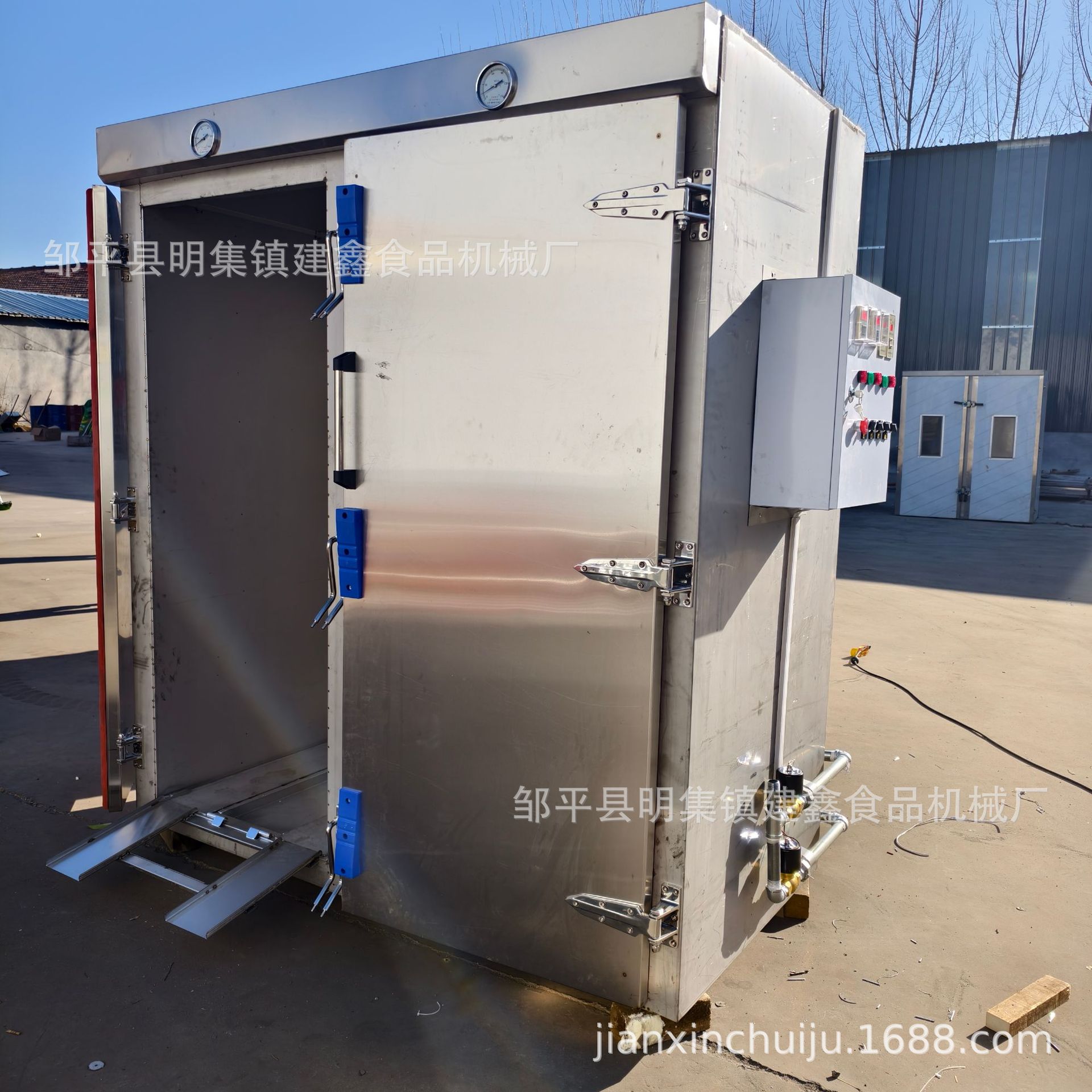 大型商用双门推车蒸饭柜