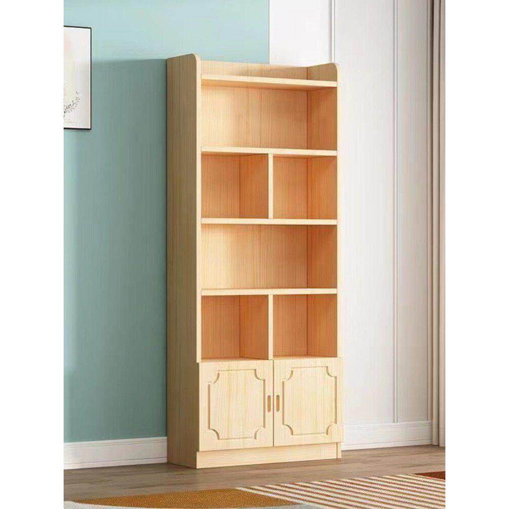 实木书柜全实木落地家用置物架简易儿童储物书架组合书架书柜
