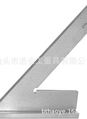 加宽底座角尺长短边DIN875/II100X70不锈钢45度平口带座角尺