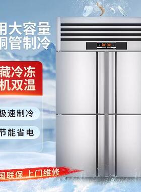 商用冷冻柜立式柜低温冷冻双门冰箱四门双温餐饮店冷藏柜商用冰箱