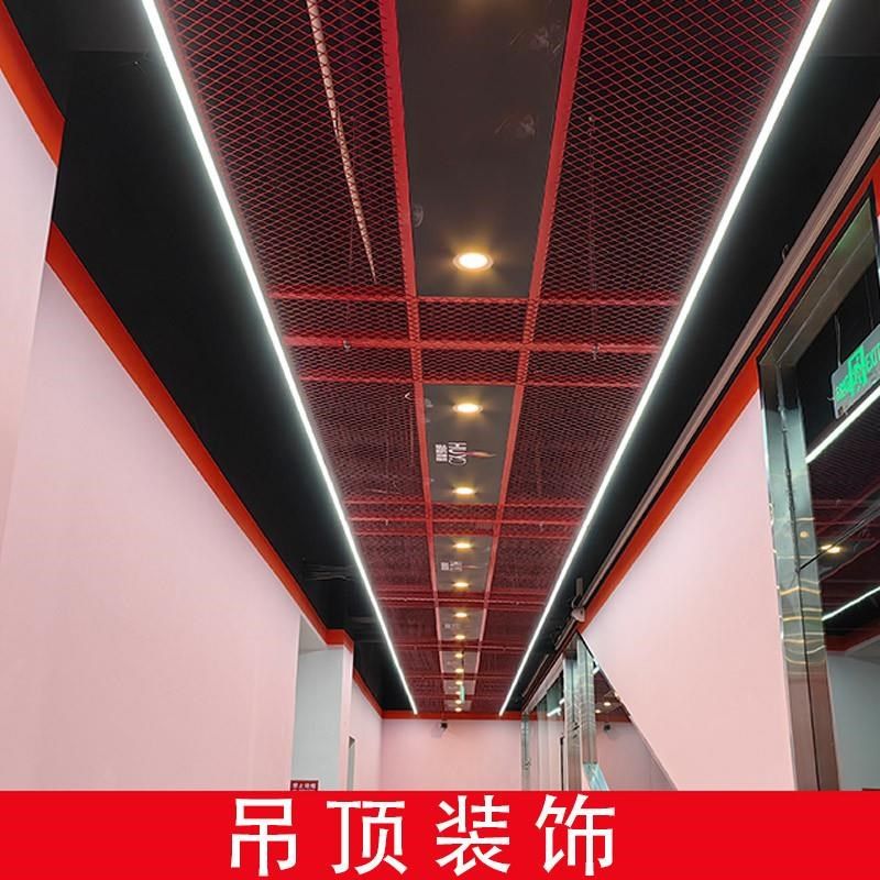 铁艺网格展示架菱形网格背景墙装饰网格铁丝网吊顶铁网格网架