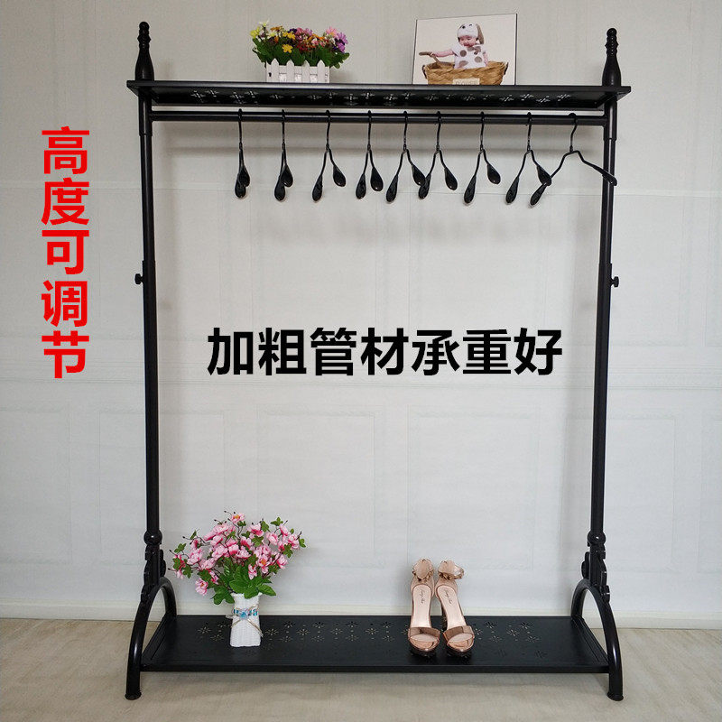 欧式服展示架店铺货架伸缩中岛饰落地式女儿童挂衣架