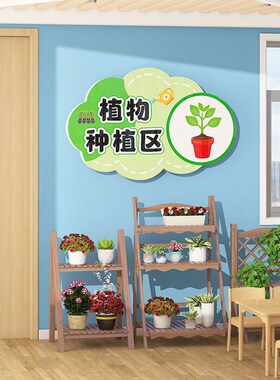 幼儿园饮喝水区环创标识牌管班教室图书角布置装饰