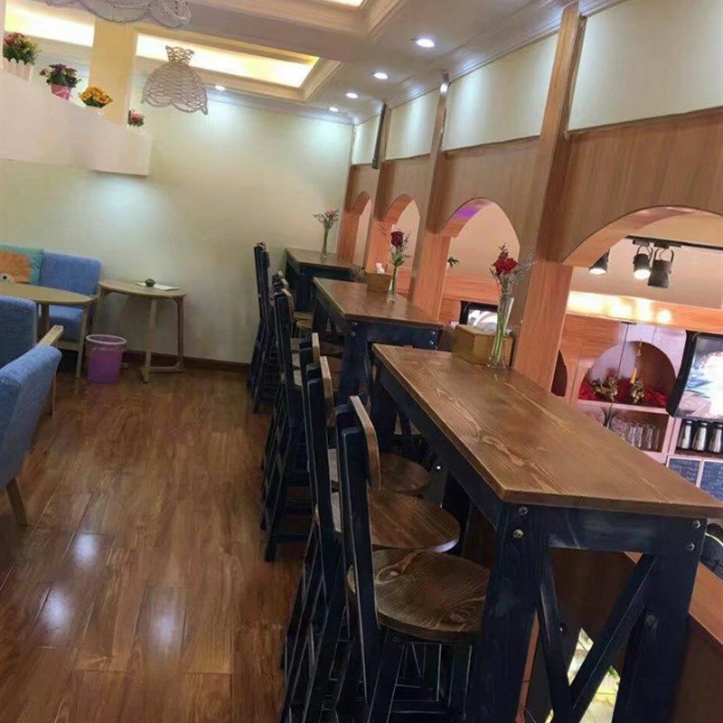 地中海实木吧台做旧桌椅酒吧吧台阳台吧台小吧台桌