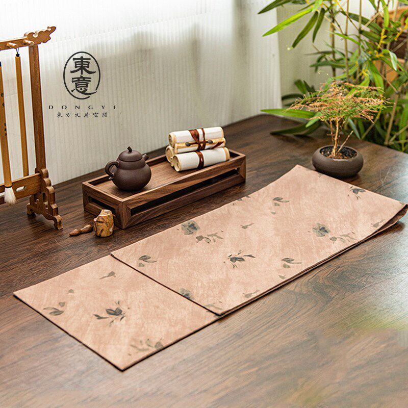 东意文房古风面垫毛毡长款书画垫创意毛笔字练字长桌布垫子