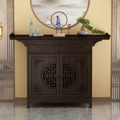 新玄关桌子靠墙入户玄关柜正对门现代条案供桌端景台窄款