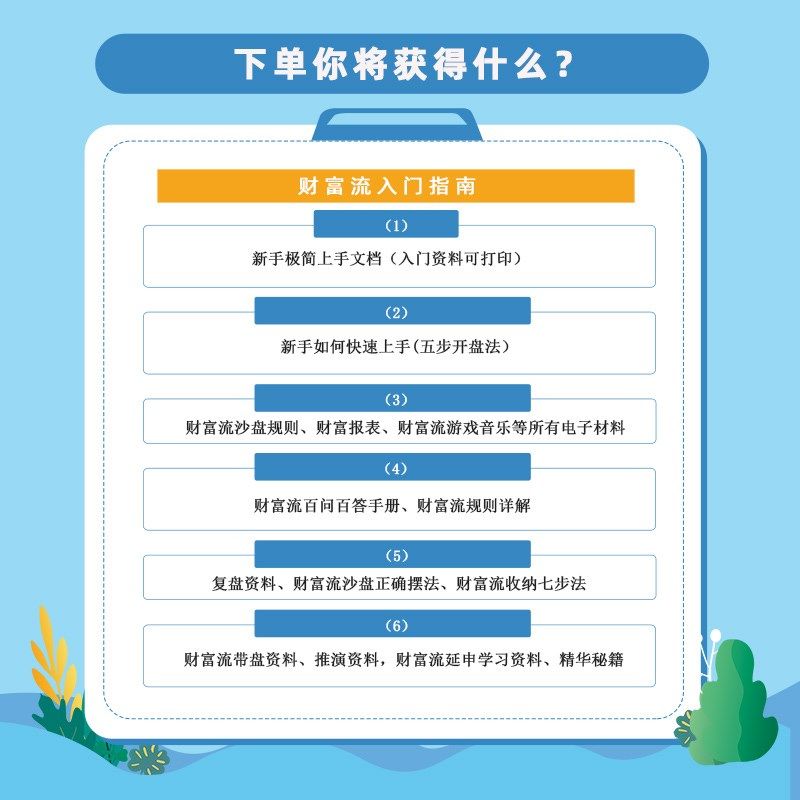 财富流沙盘学习材料总结规则简介视频解说基础快速读懂游戏玩法