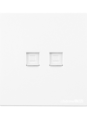 锦迈电脑含二位超六类模块白色两口千兆关插座