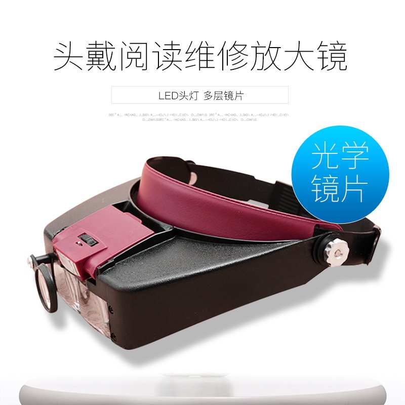 拜斯特戴放大镜带灯美甲倒睫毛纹绣电手阅读老阅