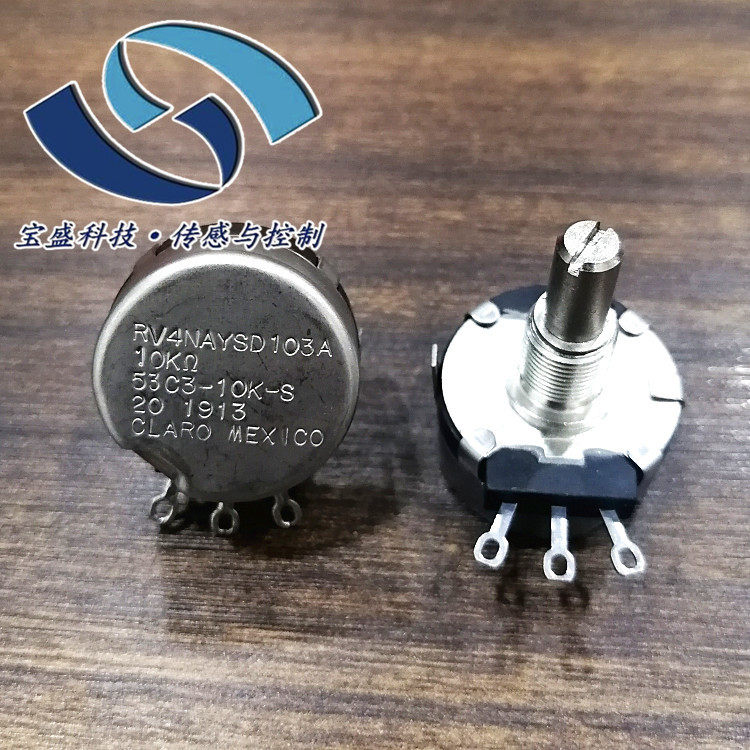 RV4LAYSA103A可变电阻器旋转式电位计2W功率10k欧姆面板安装