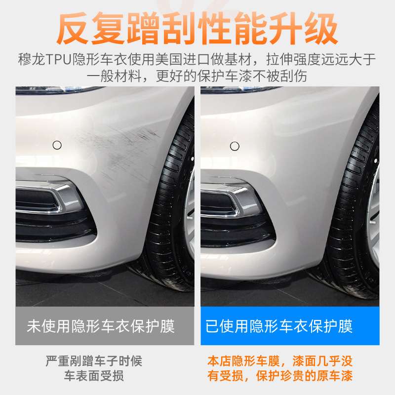 汽车隐形车衣防刮防蹭增亮车漆膜抗污隐形漆面透明保护膜汽车车衣