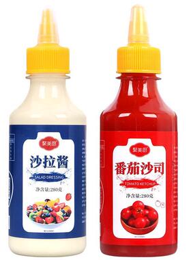 沙明拉酱茄酱儿童寿无添加低脂三治蔬菜NIY水果番烘焙司汉堡挤压