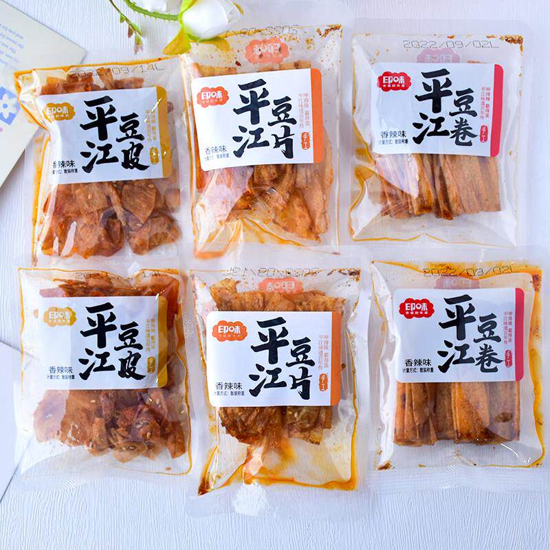 印味平江豆卷香辣条平江豆皮豆干豆片小包装湖南平江特产小吃零食