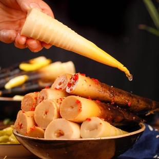 亚达手剥笋食网红开袋即食香QFO包脆笋尖泡椒辣竹笋小装酸笋零旗