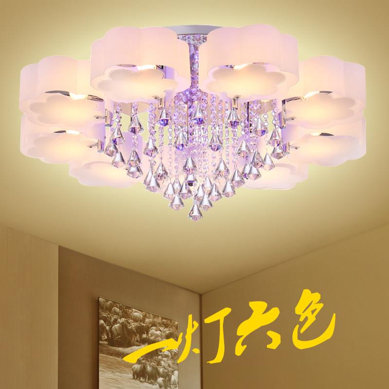 2026年新款蓝牙音乐卧室灯水晶灯饰 简约现代客厅客厅灯LED吸顶灯