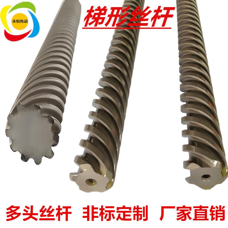 多头梯形丝杆丝杠双头大螺距大导程定做高速螺母快速T型多线螺杆