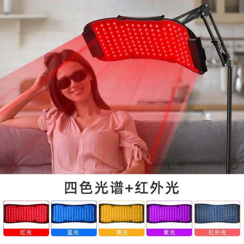 led红外光美容灯美容美肤家用跨境红蓝光护理落地伸缩理疗大排灯