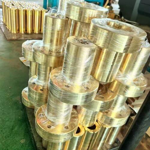 梯形铜螺母法兰切边铜螺母圆柱耐磨铜套配梯形丝杆大型非标铜衬套