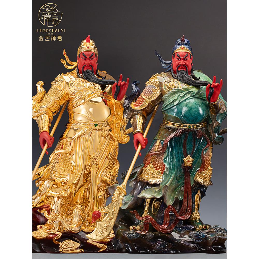 鎏金纯铜供奉关公神像铜像关公站像武财神关二爷关圣帝君摆件