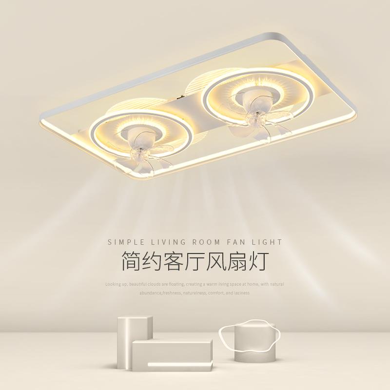 新款客厅led双头吸顶灯 现代家居三色变光客厅大灯 灯具厂家
