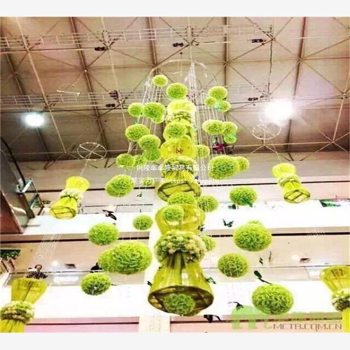 花球夏季商场中庭吊饰布置新款加密汽车4s店展厅走廊装饰道具