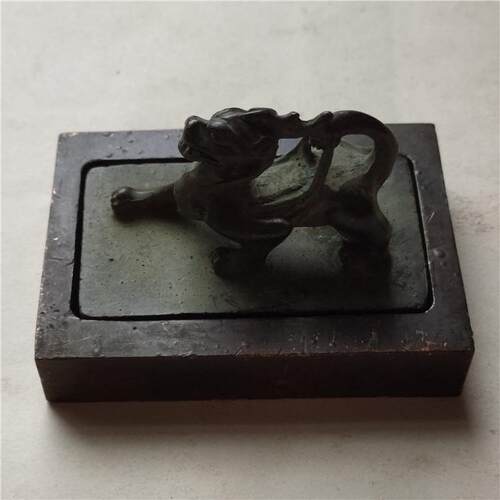 古玩杂项仿古做旧铜印章汉安元年瑞兽貔貅印章工艺品摆件