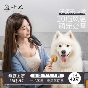 遛十七宠物吹风机狗狗猫咪吹风拉毛一体机专用挂脖吹干神器静音