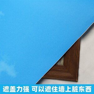 自粘墙纸卧室墙客厅天板防水屋顶加厚蓝天白云纸儿童房