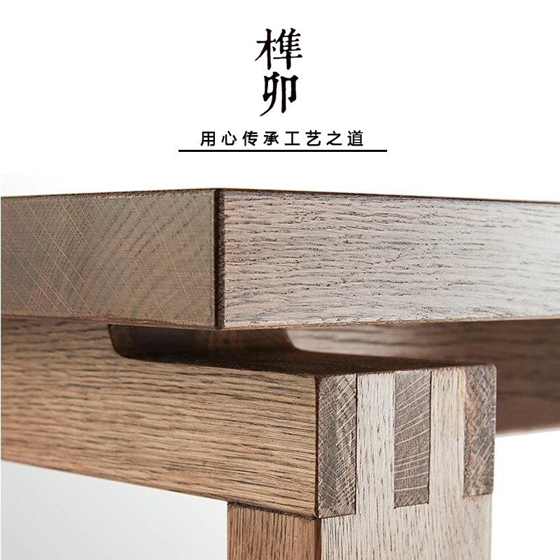 北美餐桌椅现代小户型餐台莫比纯长条凳餐凳