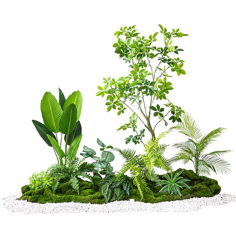 仿真绿植室内楼梯间造景餐厅橱窗盆栽假树人造树景观植物场景摆件